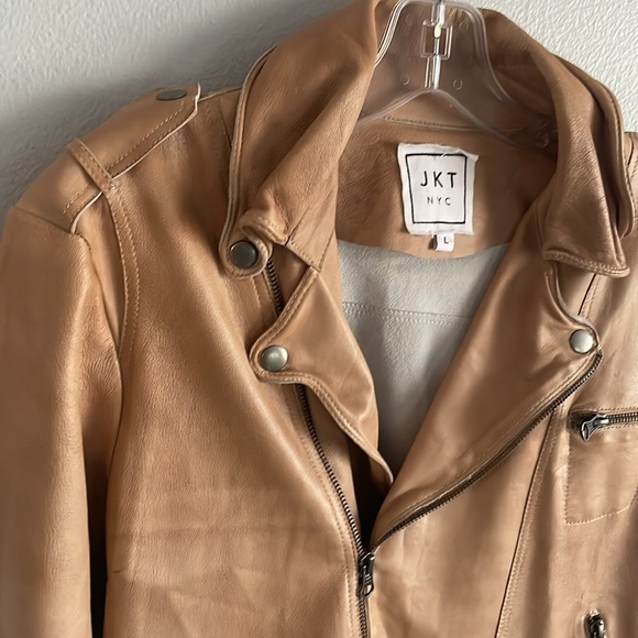 Free People Leather Jacket Size L - Picture 5 of 13